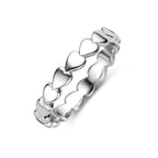 Ring Herzen Silber rhodiniert
