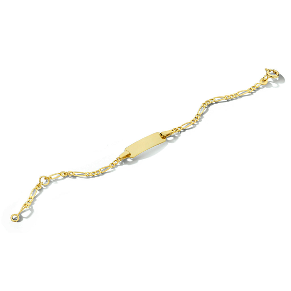 9k graveerarmband plaat 5,0 mm 9K geel