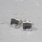 Oorsteker zilver oxy vierkant