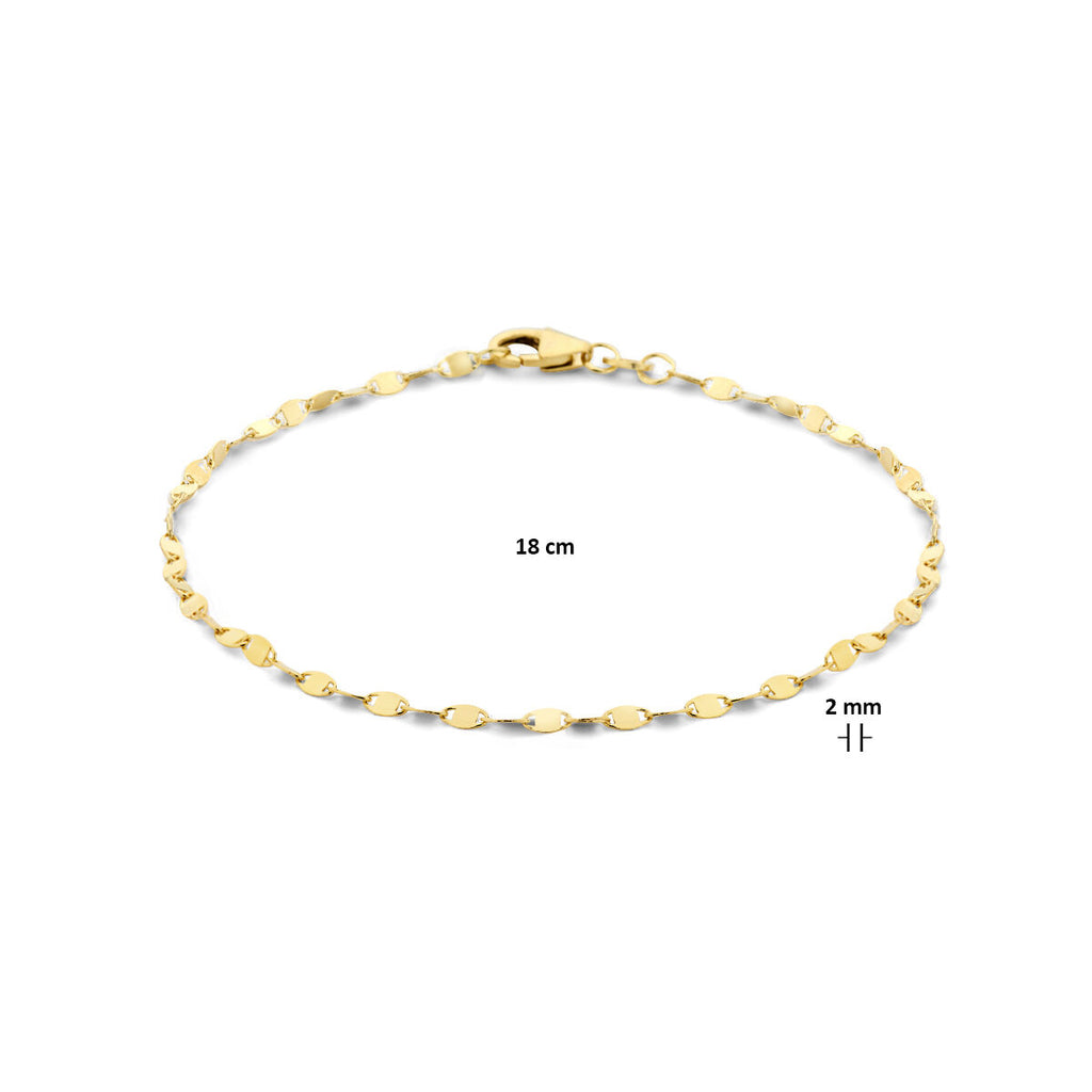 Armband 2,0 mm 18 cm 14K Gelbgold