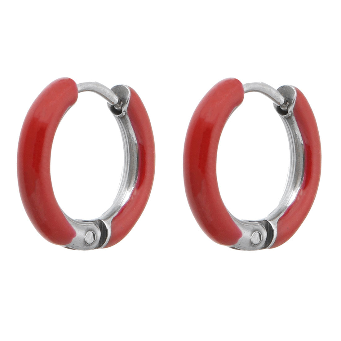 chirurgisch stalen oorringen met emaille