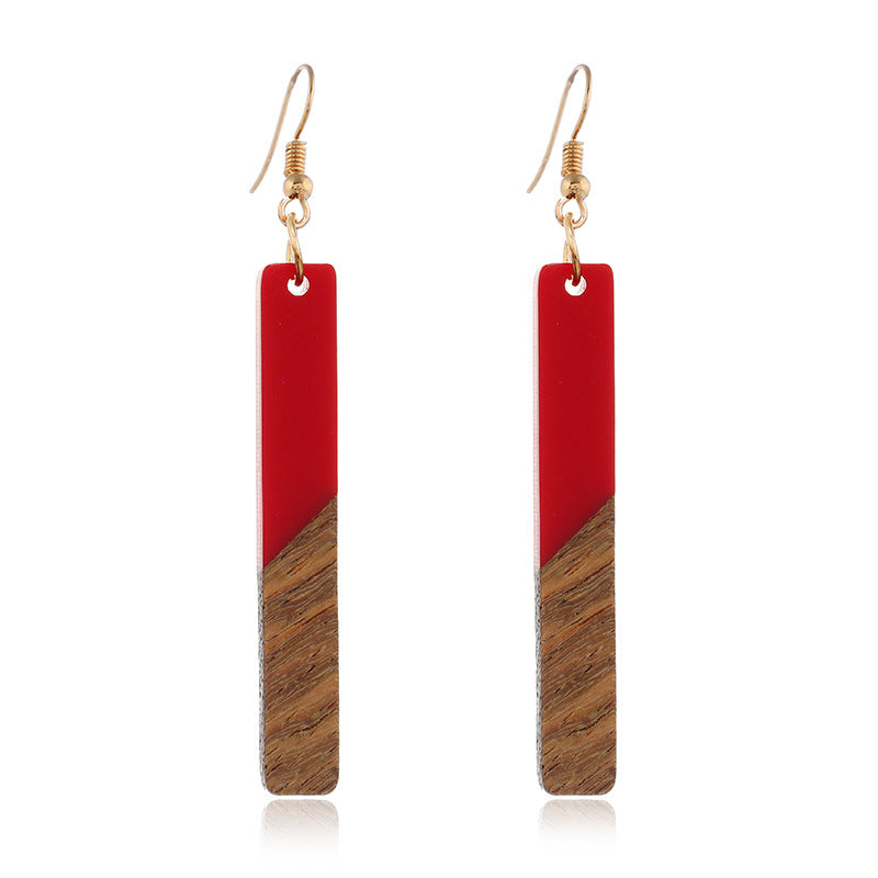 oorhangers hout met kunsthars