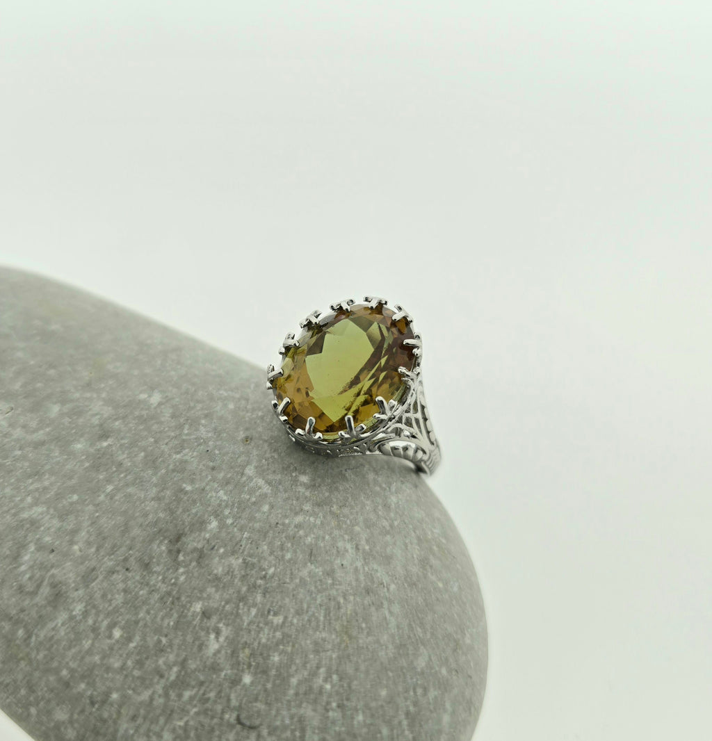 Handgemaakte zilveren zultanite ring