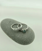 Handgemaakte zilveren moissanite ring