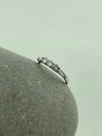 Handgemaakte zilveren moissanite ring