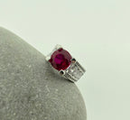 Handgemaakte zilveren ruby ring