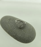 Handgemaakte zilveren moissanite ring