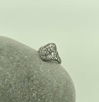 Handgemaakte zilveren moissanite ring