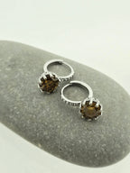 Handgemaakte zilveren moissanite oorbellen