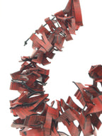 Handgemaakte collier rubber stroken