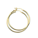 Oorringen 2,5 mm ronde buis zilver verguld (geel)