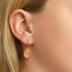 Oorhangers chalcedoon franse haak 1 micron zilver verguld (geel)