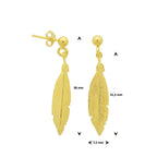 Oorhangers veer 1 micron zilver verguld (geel)