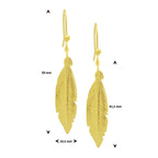 Oorhangers veer franse haak 1 micron zilver verguld (geel)