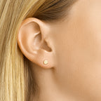 Oorknoppen rondje zilver verguld (geel)