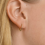 Oorringen bolletjes zilver verguld (geel)