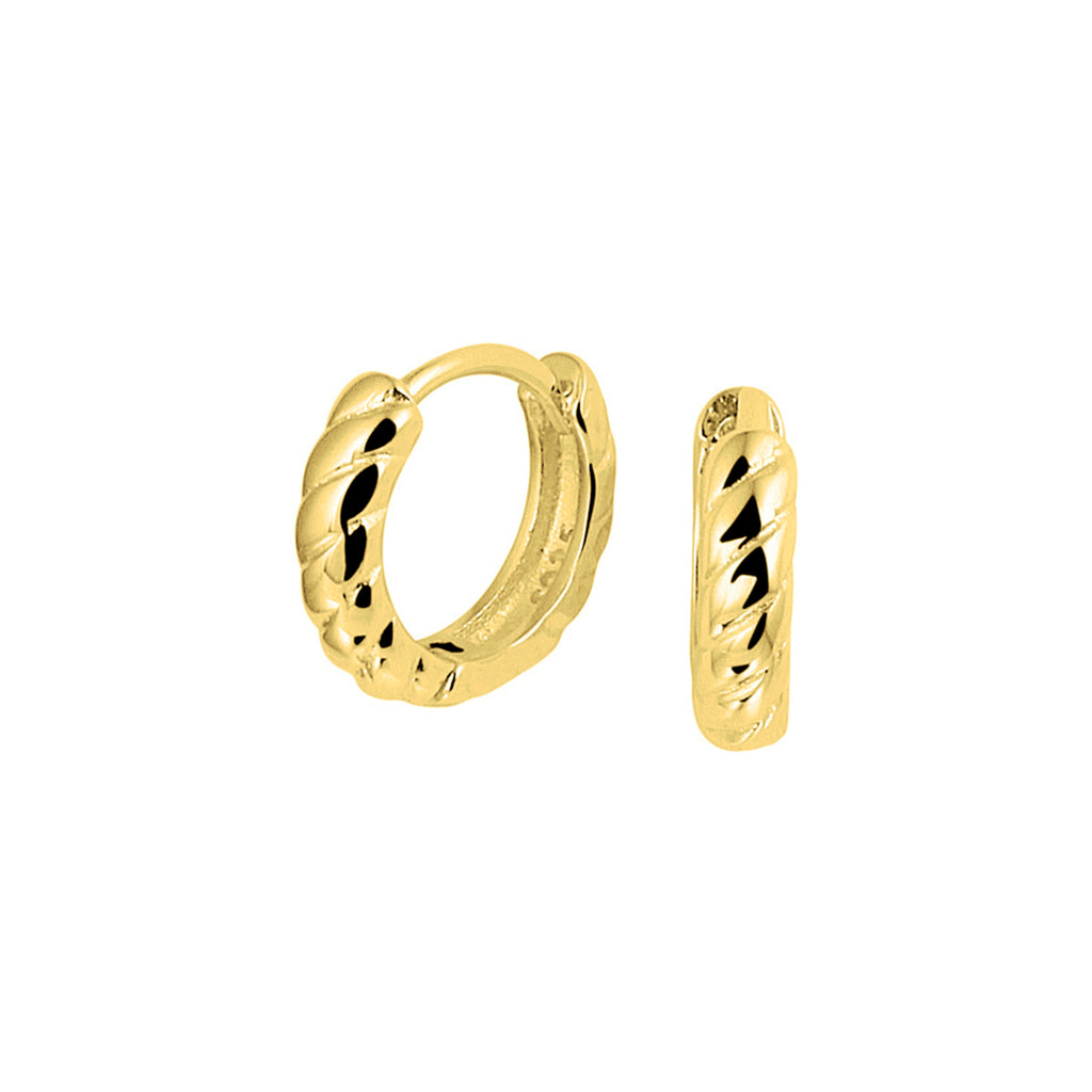 Klapoorringen zilver verguld (geel)