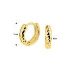 Klapoorringen zilver verguld (geel)