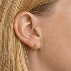 Klapoorringen zilver verguld (geel)