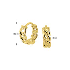 Klapoorringen zilver verguld (geel)