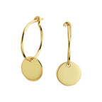 Oorringen rondje 1 micron zilver verguld (geel)