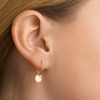 Oorringen rondje 1 micron zilver verguld (geel)