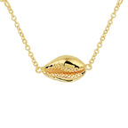 Collier schelp 41 - 43 - 45 cm zilver verguld (geel)