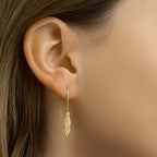 Doortrekoorbellen veer 1 micron zilver verguld (geel)