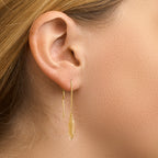 Doortrekoorbellen veer 1 micron zilver verguld (geel)