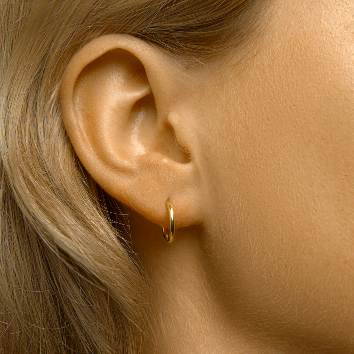 Stekeroorringen zilver verguld (geel)