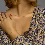 Collier paperclip ronde buis gedraaid 4,3 mm 40 + 4 cm zilver verguld (geel)