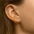 Klapoorringen zilver verguld (geel)