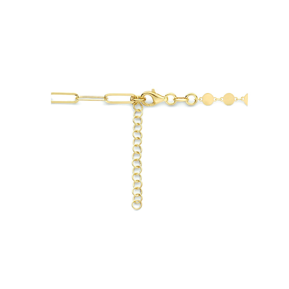 Collier 4,0 mm 41 + 4 cm 1 micron zilver verguld (geel)