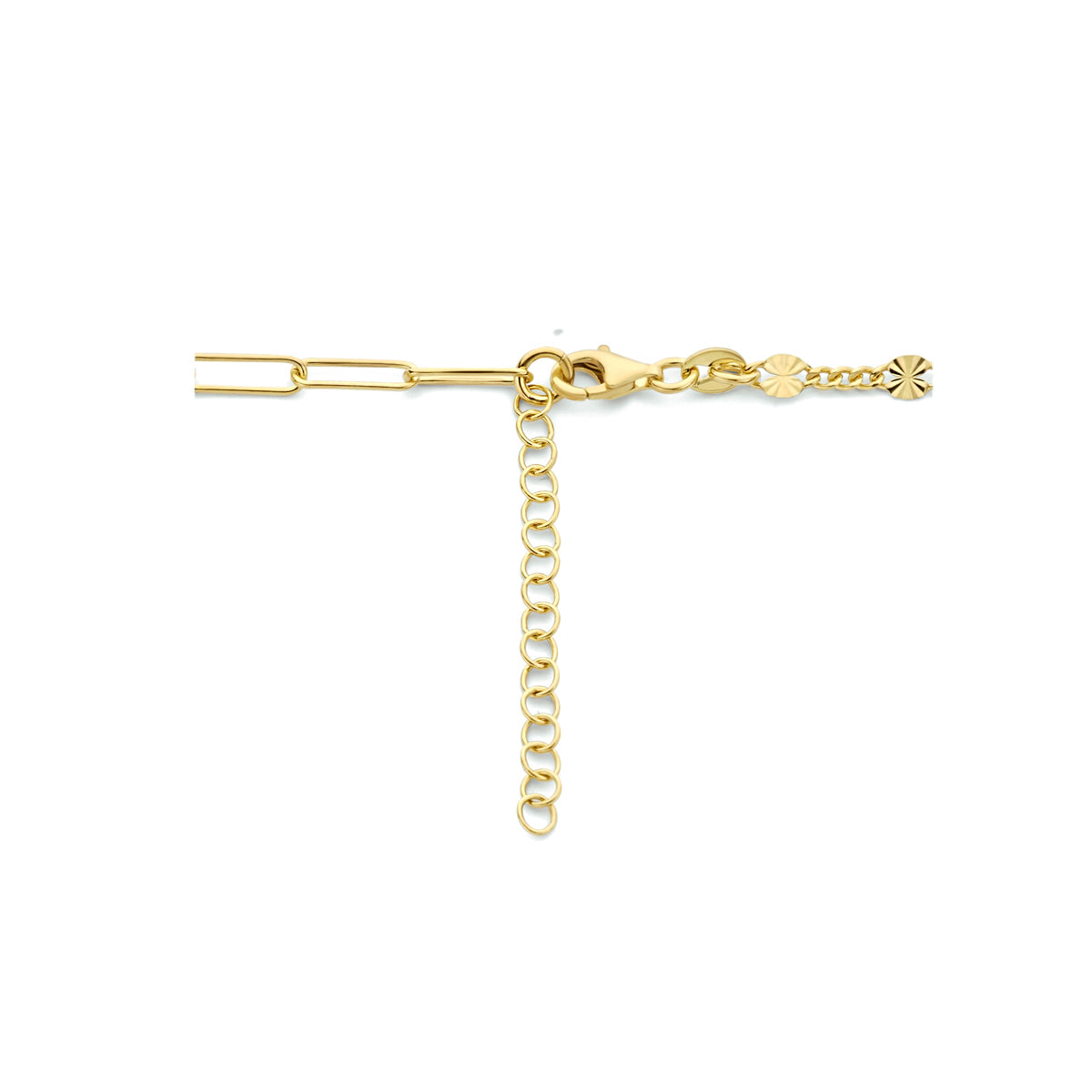 Collier 3,8 mm 41 + 4 cm 1 micron zilver verguld (geel)