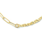 Combi-collier 3,7 mm 41 + 4 cm 1 micron zilver verguld (geel)