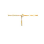 Combi-collier schakels 4,2 mm 43 + 3 cm 1 micron zilver verguld (geel)