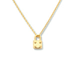 Collier slot 41 + 4 cm zilver verguld (geel)