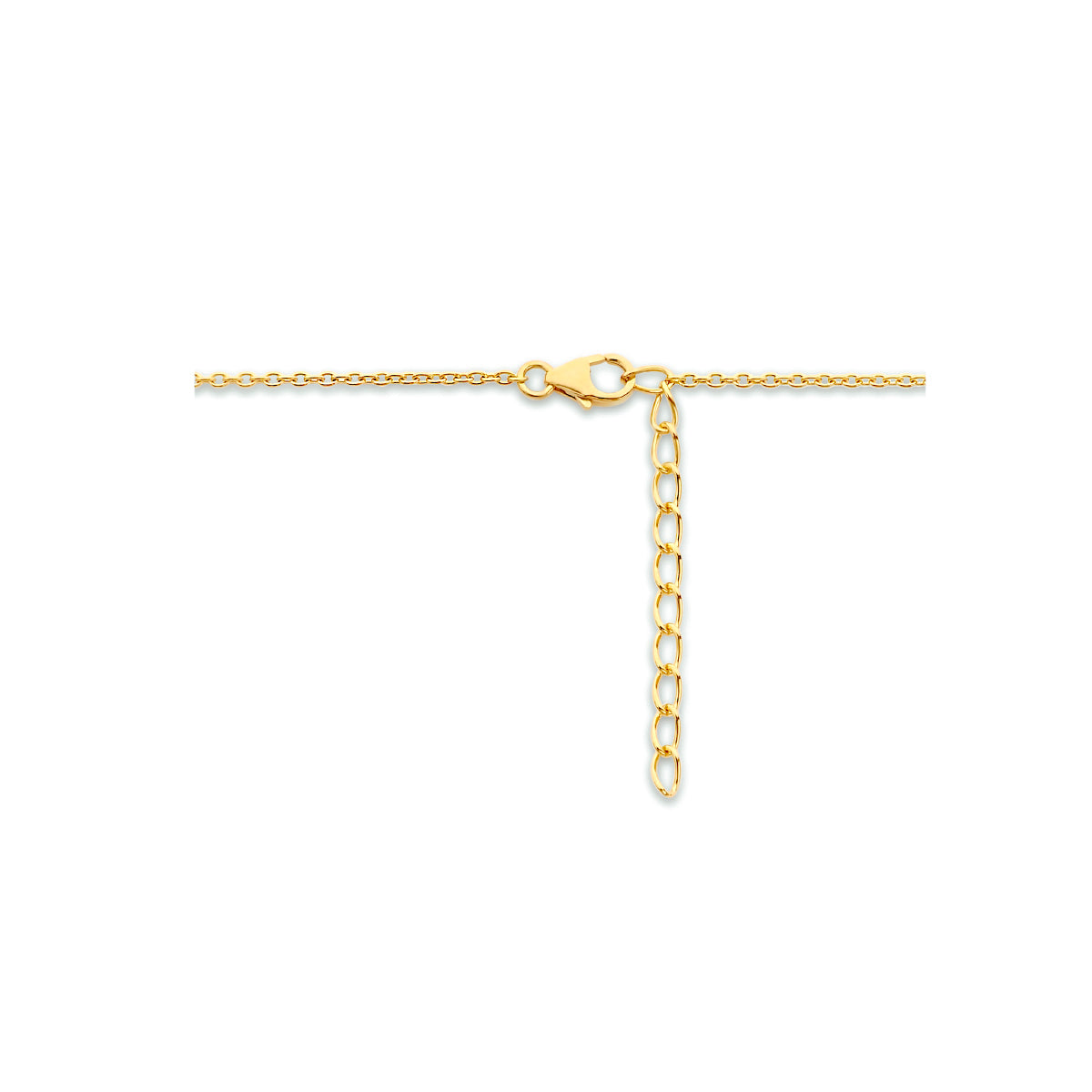 Collier slot 41 + 4 cm zilver verguld (geel)