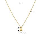 Collier slot 41 + 4 cm zilver verguld (geel)