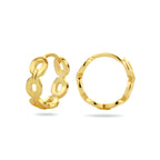 Klapoorringen schakel zilver verguld (geel)