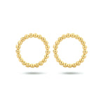 Oorknoppen rondje zilver verguld (geel)