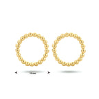 Oorknoppen rondje zilver verguld (geel)