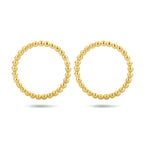 Oorknoppen rondje zilver verguld (geel)