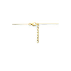 Collier parel 42 + 3 cm zilver verguld (geel)