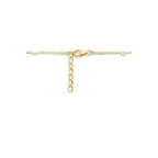 Collier parel 42 + 3 cm zilver verguld (geel)