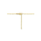 Collier slot, hart en sleutel 41 + 4 cm zilver verguld (geel)