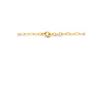 Collier paperclip platte buis 2.5 mm 1 micron zilver verguld (geel)