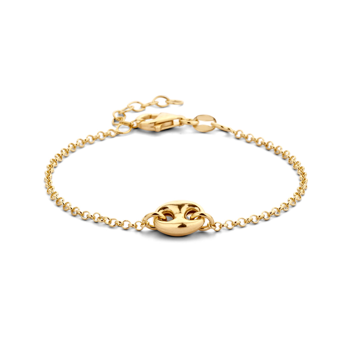 Armband 16 + 3 cm 1 micron zilver verguld (geel)