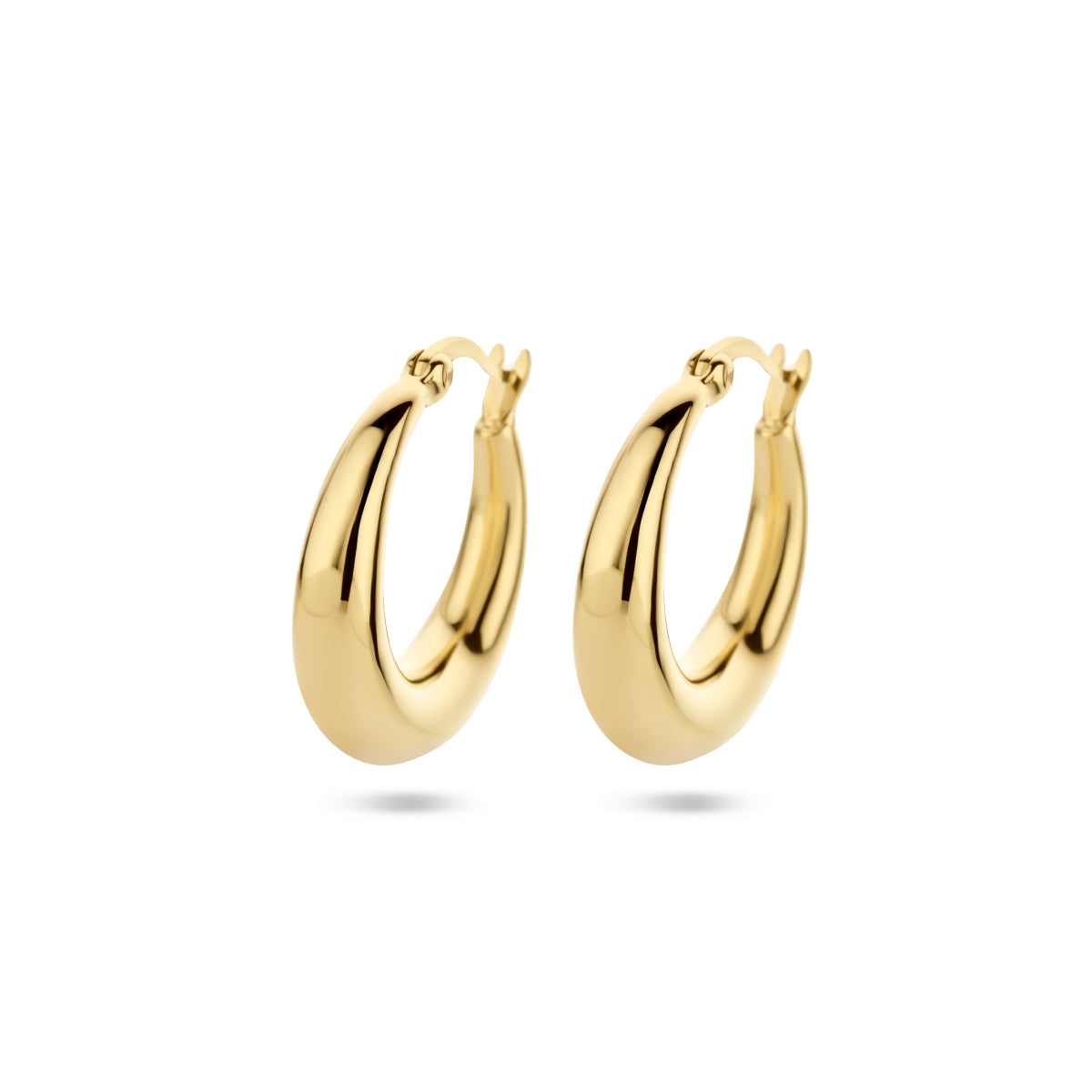 Oorringen zilver verguld (geel)