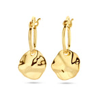 Oorringen rondje 1 micron zilver verguld (geel)